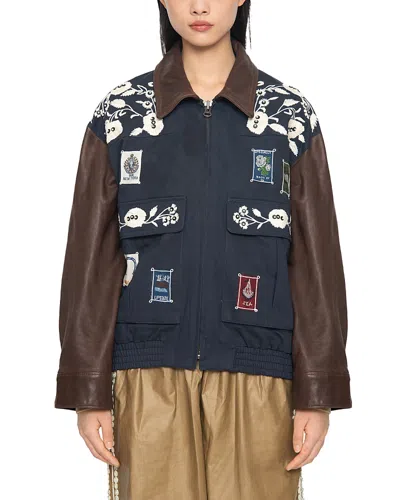 Sea Georgie Embellished Jacket In Blue