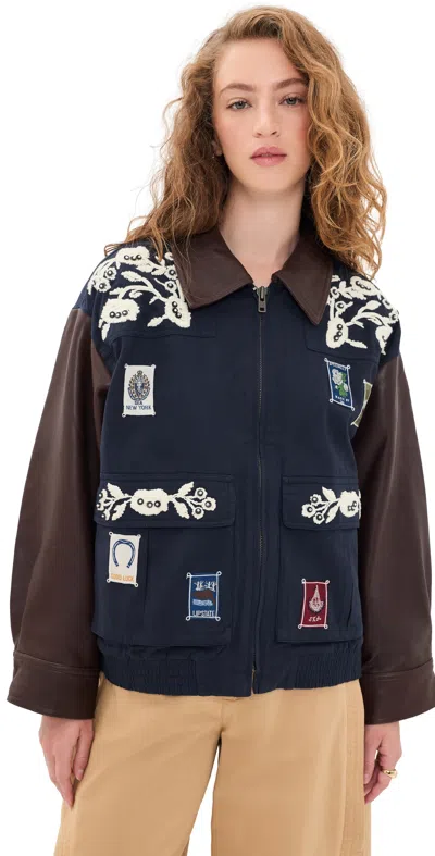 Sea Georgie Sportswear Embroidered Jacket Navy