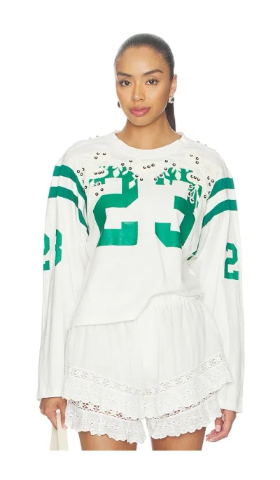 Sea Georgie Sportswear Long Sleeve Tee In White