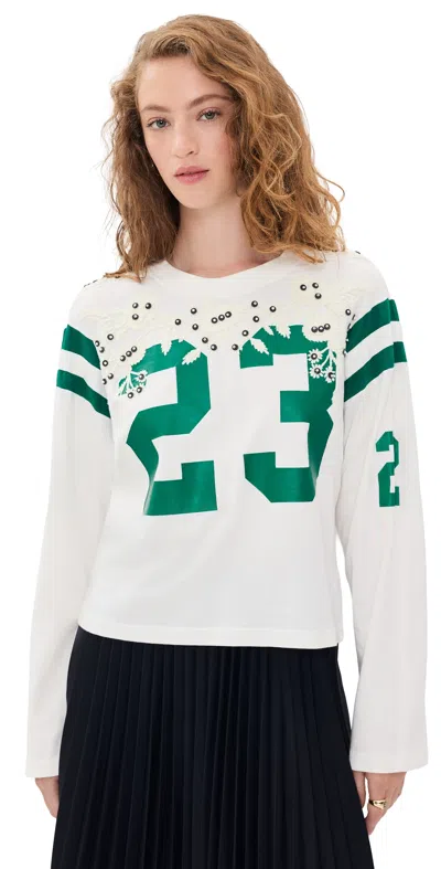 Sea Georgie Embellished T-shirt In White