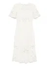 Sea Short Sleeve Dress In White