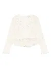 Sea 'gianna' White Top With All-over Lace Embroidery In White