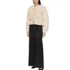 Sea Gisele Faux Fur Applique Jacket Cream In White