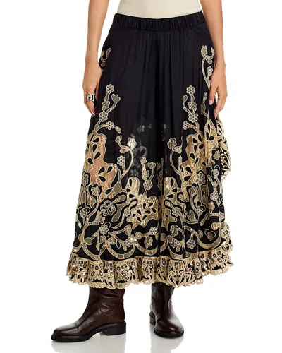Sea Gracelyn Embroidered Pants In Black