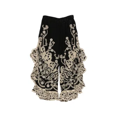 Sea Gracelyn Lace-trimmed Trousers In Black