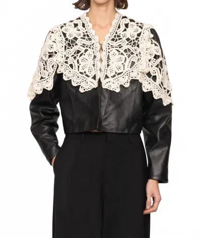 Sea Gwen Leather Jacket In Black