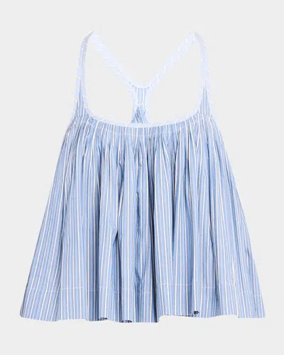 Sea Helmi Stripe Shirting Tank Top In Blue