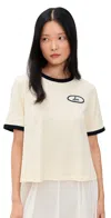 Sea Hester Solid Ringer T-shirt White In White