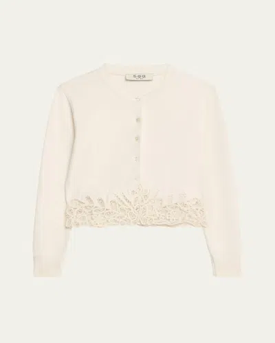 Sea Iyla Embroidered Crop Cardigan In Neutral