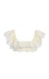 Sea Iyla Ruffled Lace-trimmed Bikini Top