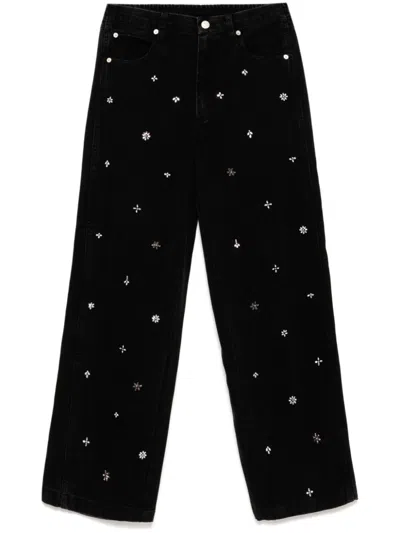 Sea Jeans Mit Kristallverzierung In Schwarz