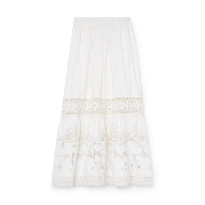 Sea Joah Embroidered Skirt In White