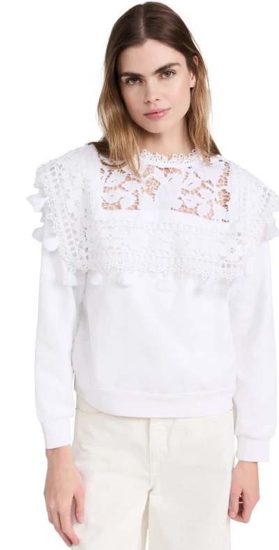 Sea Joah Embroidery Sweatshirt White