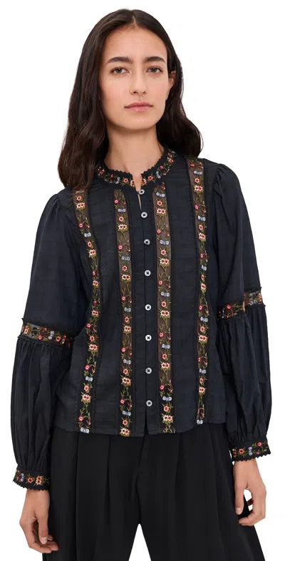 Sea Kaiya Floral Blouse Black