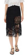 Sea Katharine Embroidery Tie Skirt In Black