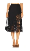 Sea Katharine Embroidery Tie Skirt In Black