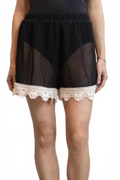 Sea Kendall Crochet Short In Black