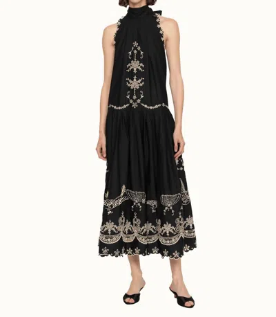 Sea Kingsley Embroidered Dress In Black