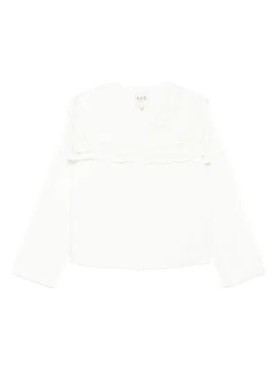 Sea Lace-trimmed Linen-cotton Jacket In White