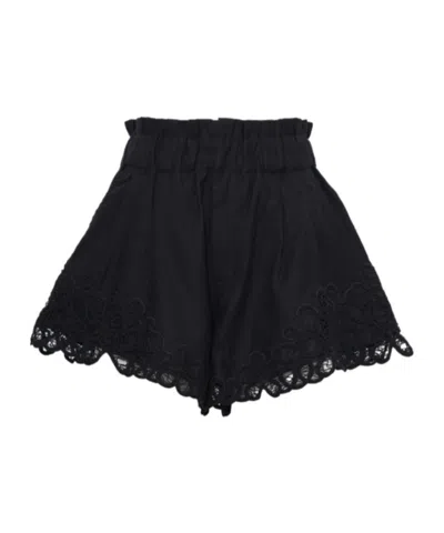 Sea Lace-trimmed Shorts In Blue