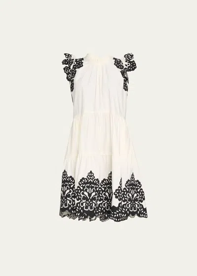 Sea Laila Embroidered Tunic Dress In White