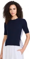 Sea Lanie Embroidery Top Navy In Navy