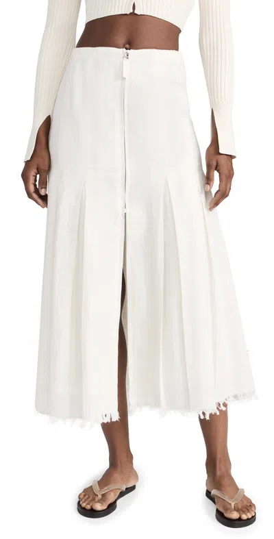 Sea Lara Linen Skirt White