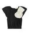 Sea Laurie Solid Flutter Sleeve Top Black In Black