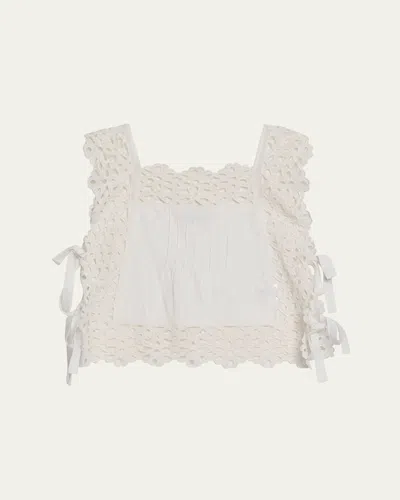 Sea Leila Eyelet Embroidered Blouse In White