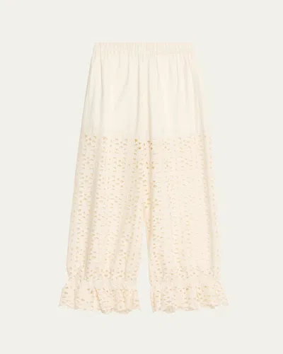 Sea Leila Eyelet Embroidered Pants In White