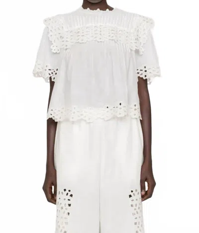 Sea Leila Eyelet Top In White