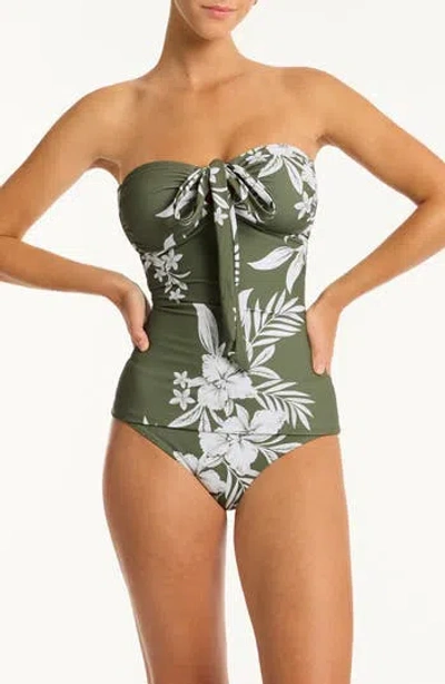 Sea Level Aloha Halter Bandeau Singlet Tankini Top
