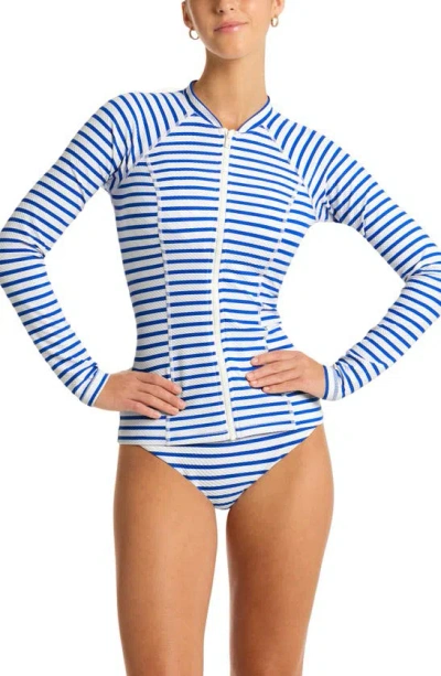 Sea Level Amalfi Long Sleeve Rashguard In Blue