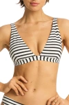 SEA LEVEL AMALFI TRIANGLE BIKINI TOP