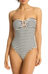 SEA LEVEL AMALFI U-BAR BANDEAU ONE-PIECE SWIMSUIT