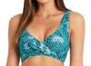 Sea Level Australia Bella Mare Cross Front B/dd Cup Bikini Top In Seafoam In Green