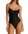 Sea Level Australia Caracus Balconette One Piece Swimsuit In Black In Black