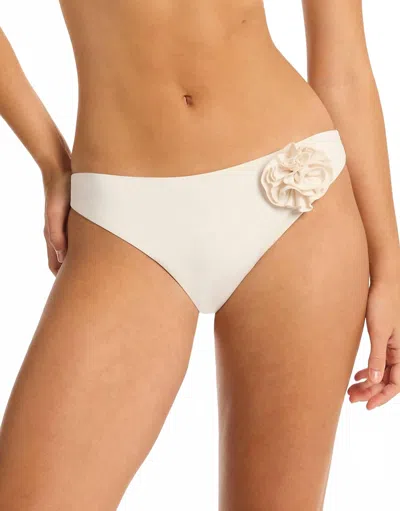 Sea Level Australia Casa Del Mar Regular Cheeky Bikini Pant In Coconut In White