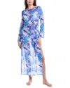 Sea Level Australia Cascade Mesh Long Dress In Blue