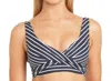 Sea Level Australia Chamarel Cross Front Bikini Top In Night Sky In Blue