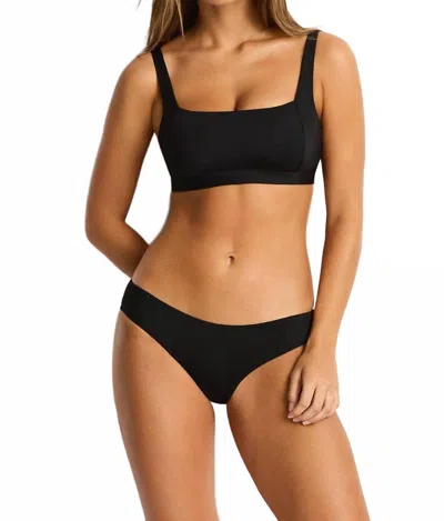 Sea Level Australia Eco Essentials Square Neck Bikini Bra In Black