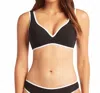 Sea Level Australia Elite Moulded Cup Bralette Bikini Top In Black In Animal Print