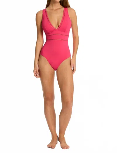 Sea Level Australia Essentials Edit Spliced One Piece Swimsuit In Roseberry In Multi