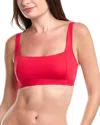 Sea Level Australia Essentials Square Neck Bra Bikini Top In Red