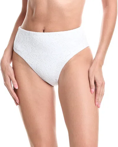 Sea Level Australia Interlace Retro High-waist Bikini Bottom In White