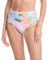 Sea Level Australia Paintball High-waist Gathered Bikini Bottom
