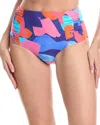 Sea Level Australia Paintball High-waist Gathered Bikini Bottom