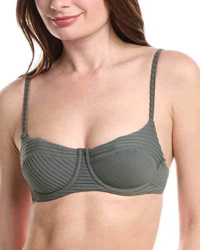 Sea Level Australia Spinnaker Balconette Bra In Green