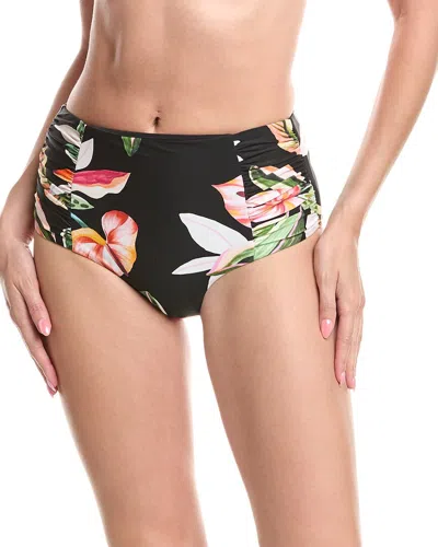 Sea Level Australia Sundown High-waist Gathered Bikini Bottom In Black