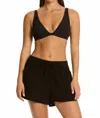 Sea Level Australia Sunset Beach Short In Black In Black